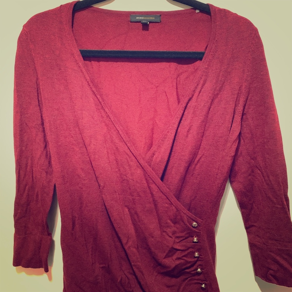 BCBG wrap top